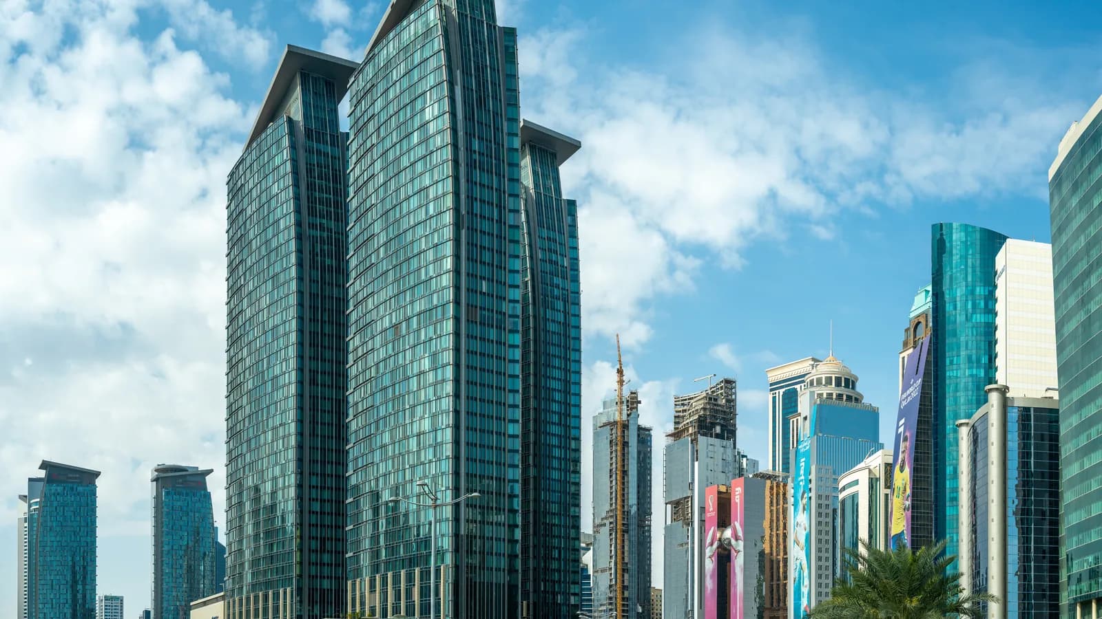 The West Bay business district in Doha, Qatar.